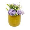 Yellow Face Ceramic Vase | Flower Arrangement | Modern Decor | Home Decor | Unique Pieces
