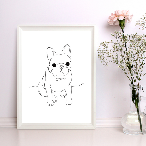 Frenchie Art Print | Home Decor | Dog Lover| Animal Love | Unique Prints | Cute Dogs