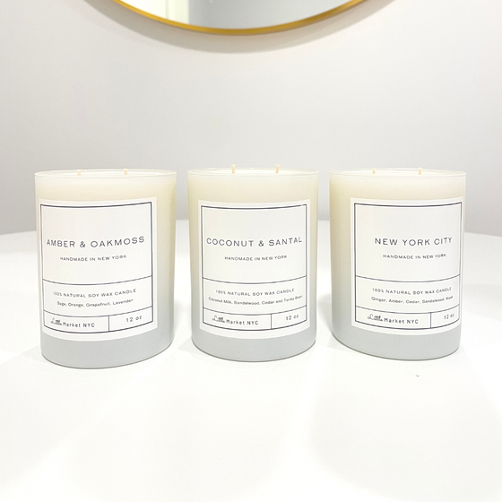 Amber-Oakmoss Candle | Soy Wax Candles | Made in New York
