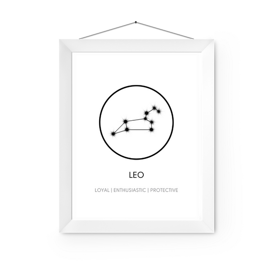 Leo Sign Art Print | Home Decor | Zodiac Art Decor | Room Ideas | Perfect Gift