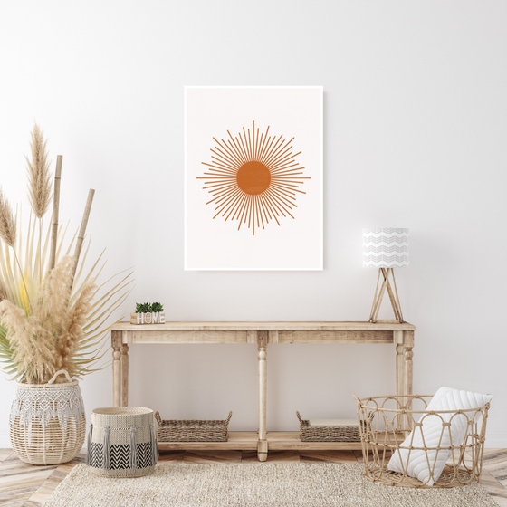 Sun Boho Art Print | Home Decor | Minimal Boho Print | Room Ideas | Boho Gallery | Abstract Art