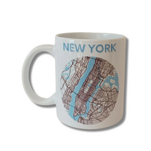  New York City Blue Map | Ceramic Mugs | Made in NYC | New York Souvenirs