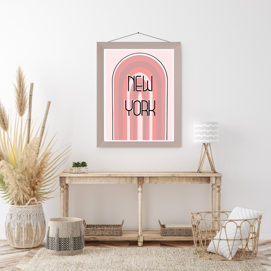 New York Pink Art | Spring and Summer Collection | Home Decor
