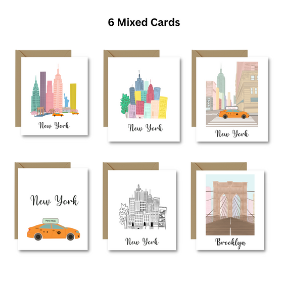 Colorful New York City Card | Greeting Cards | Elegant Cards | Friendship Cards | Travel Gifts