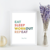 Eat and Sleep Art Print | Home Decor | Popular Quotes | Room Ideas | Unique Decor | Colorful Prints