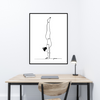 Yoga Handstand Pose Art Print | Home Decor | Fit Decor | Room Ideas | Yoga Lover