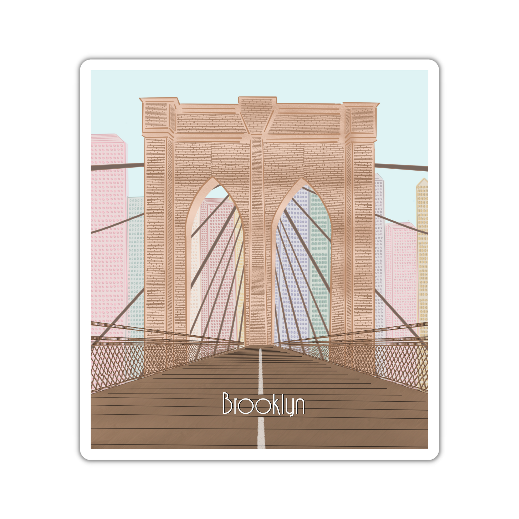 Brooklyn Bridge Sticker – Fusion Artsy