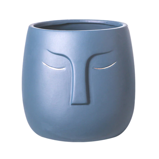 Blue Face Ceramic Vase | Flower Arrangement | Modern Decor | Home Decor | Unique Pieces