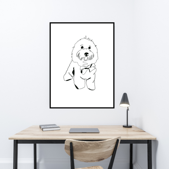 Golden Doodle Art Print | Home Decor | Dog Lover| Animal Love | Unique Prints | Cute Dogs
