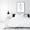 Yolo Girl Minimalist Art Print | Home Decor | Minimalist Drawing | Room Ideas