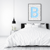 Initial Letter B Art Print | First Letter | Name Print | Dots Art Print | Cute Room Ideas