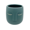 Dark Green Face Ceramic Vase | Flower Arrangement | Modern Decor | Home Decor | Unique Pieces