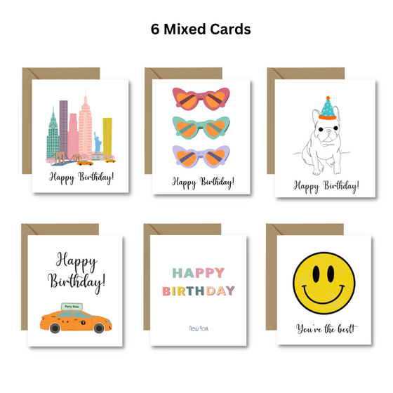 Happy Birthday Frenchie Dog | Minimalist Cards | Birthday Cards