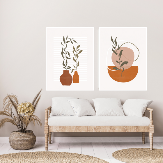 Sunlight Plants Art Print | Home Decor | Minimal Boho Print | Room Ideas | Boho Gallery | Abstract Art