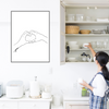 Heart Hands Minimalist Art Print | Home Decor | Minimalist Drawing | Room Ideas