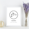 Aquarius Sign Art Print | Home Decor | Zodiac Art Decor | Room Ideas | Perfect Gift