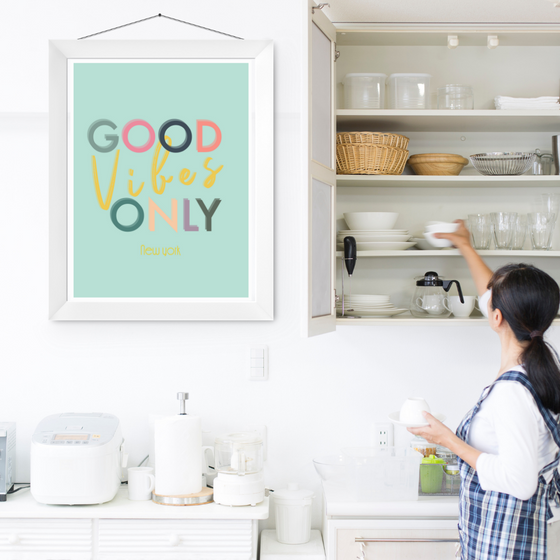 Good Vibes Only Art Print | Home Decor | Popular Quotes | Room Ideas | Unique Decor | Colorful Prints
