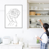 Crown Flower Girl 3 Art Print | Home Decor | Minimalist Drawing | Room Ideas