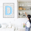 Initial Letter D Art Print | First Letter | Name Print | Dots Art Print | Cute Room Ideas