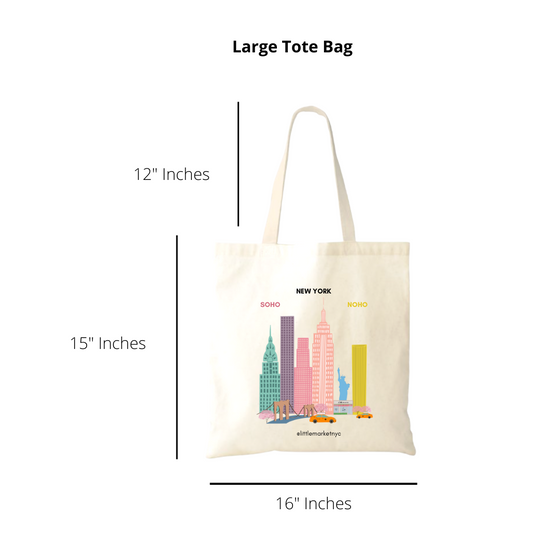 New York City Tote Bag | Ecological | Colorful Design | Water Resistant | Shopper Bag