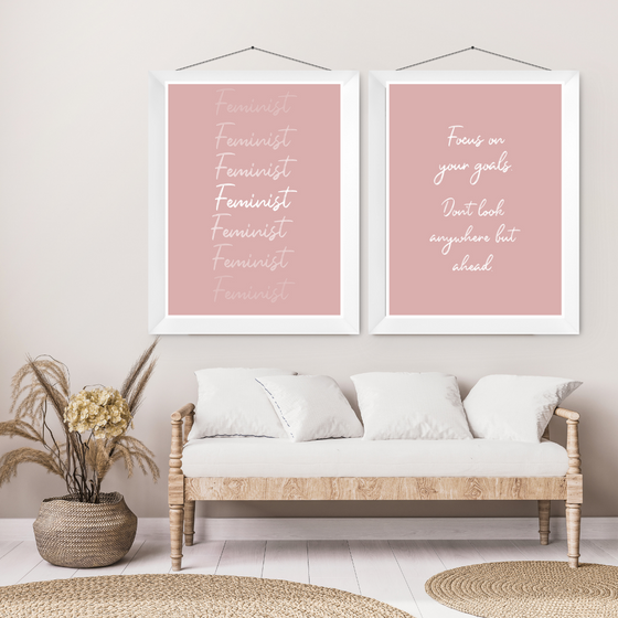 Feminist Pink Art Print | Home Decor | Popular Quotes | Room Ideas | Unique Decor | Colorful Prints