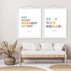 Eat and Sleep Art Print | Home Decor | Popular Quotes | Room Ideas | Unique Decor | Colorful Prints
