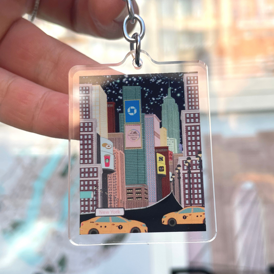 NYC at Night Key Chains | Designed in NYC | NYC Lover | Cute Souvenirs